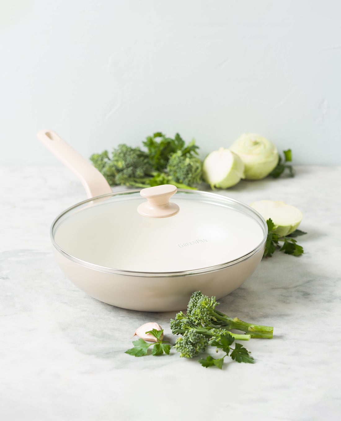 GREENPAN - Chảo chống dính Ceramic Essen 24cm kèm nắp