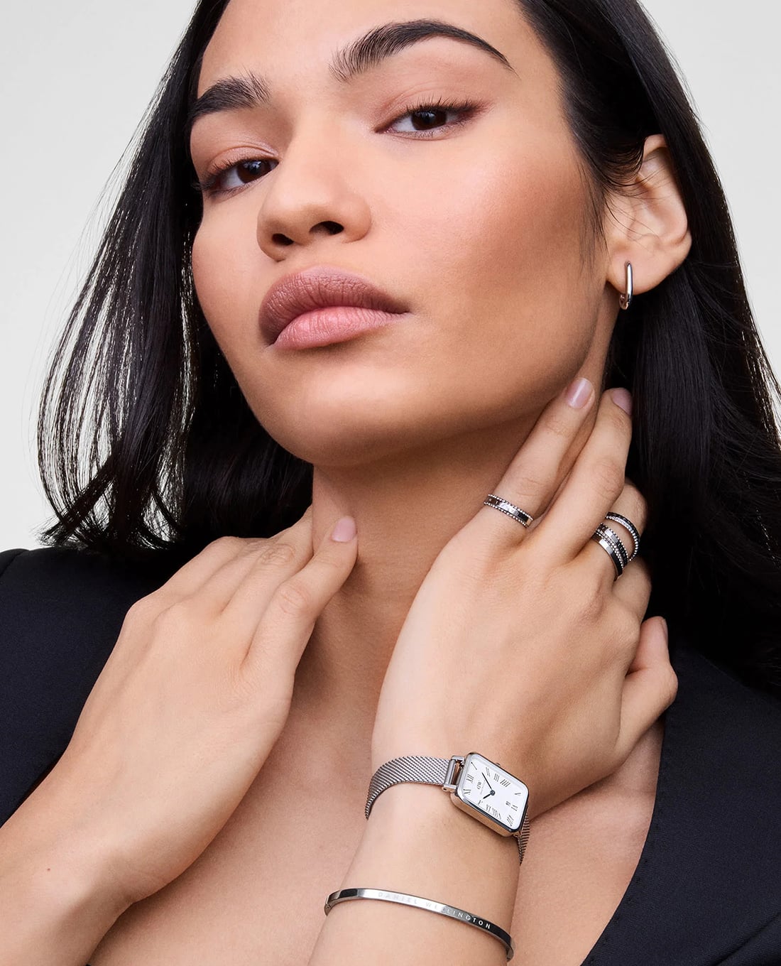 DANIEL WELLINGTON - Nhẫn nữ đính đá Classic Aura 56mm