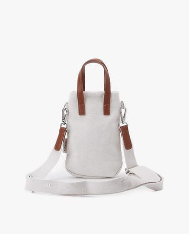  KANGOL - Túi đeo chéo unisex phom chữ nhật quai da 