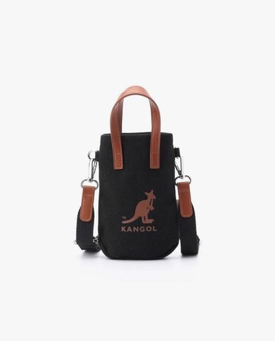  KANGOL - Túi đeo chéo unisex phom chữ nhật quai da 