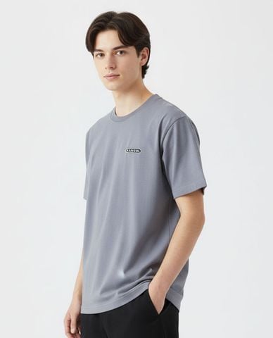  KANGOL - Áo thun unisex cổ tròn tay ngắn in logo 