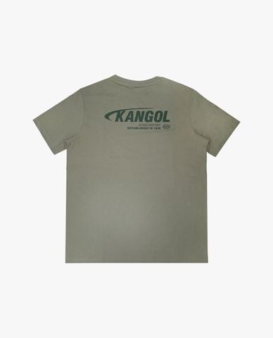  KANGOL - Áo thun unisex cổ tròn tay ngắn phối họa tiết 