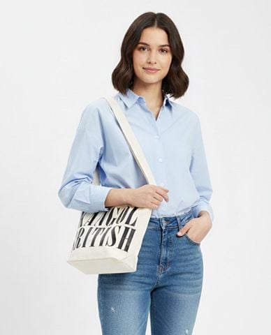  KANGOL - Túi đeo vai unisex hình thang in logo 