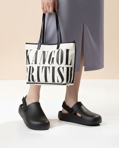  KANGOL - Túi tote unisex hình thang in logo 