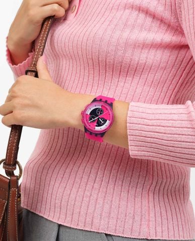  SWATCH - Đồng hồ unisex Fuchsia Lines 42mm 