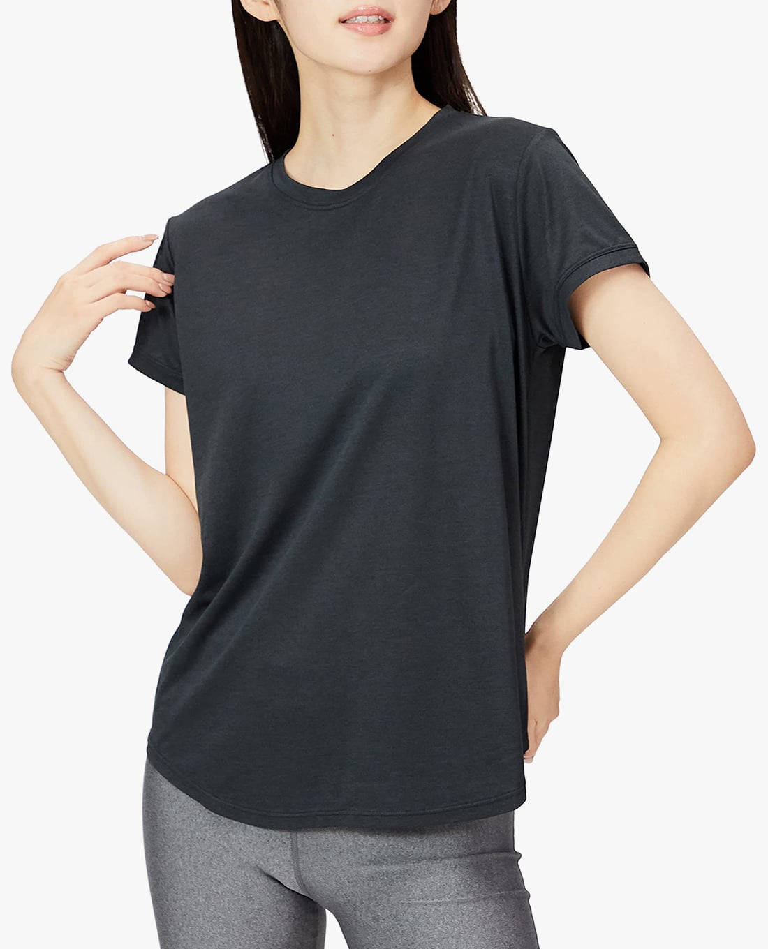 NEW BALANCE - Áo thun thể thao nữ cổ tròn tay ngắn