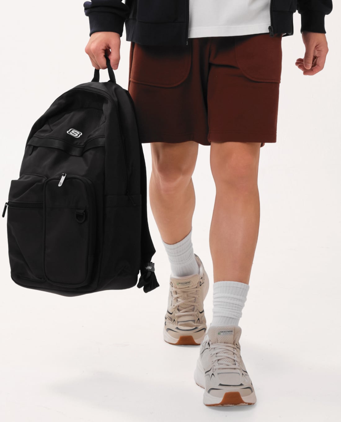 SKECHERS - Balo unisex phom chữ nhật phối logo