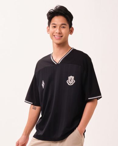  SKECHERS - Áo thun nam cổ V tay ngắn Game On Iconic 