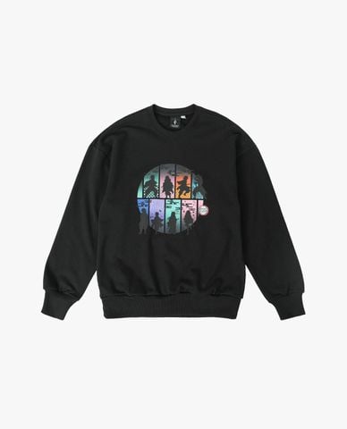  SKECHERS - Áo sweatshirt unisex cổ tròn tay dài Demon Slayer 