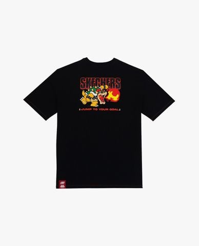  SKECHERS - Áo thun unisex tay ngắn Nintendo Super Mario 