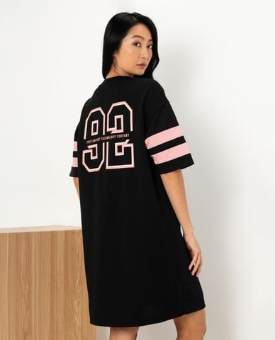  SKECHERS - Đầm mini cổ V tay ngắn phom suông 