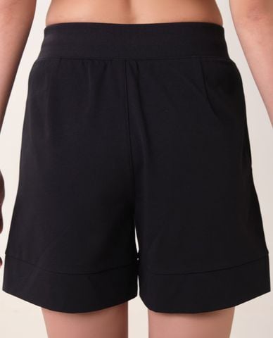 SKECHERS - Quần short thể thao nữ ống rộng dập logo 
