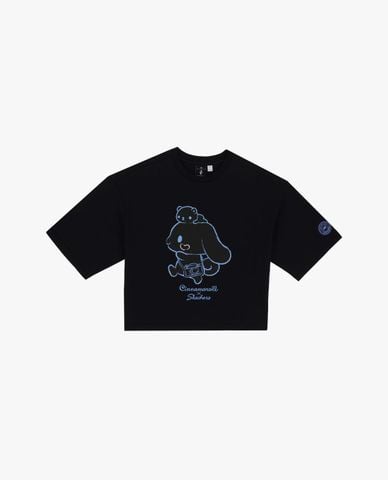  SKECHERS - Áo croptop nữ cổ tròn tay ngắn Cinnamoroll 