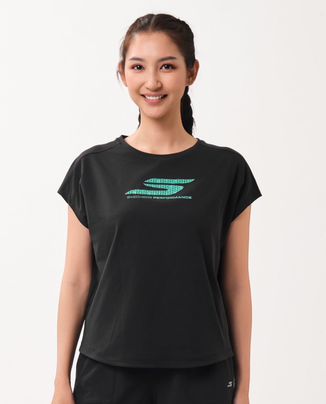 SKECHERS - Áo thun thể thao nữ cổ tròn tay ngắn Performance