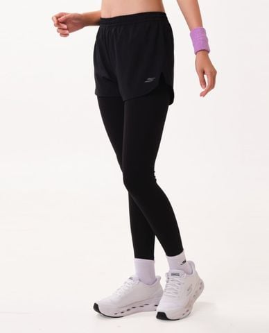  SKECHERS - Quần short chạy bộ nữ phối legging Performance 