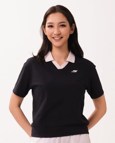  SKECHERS - Áo polo nữ cổ V tay ngắn Performance 