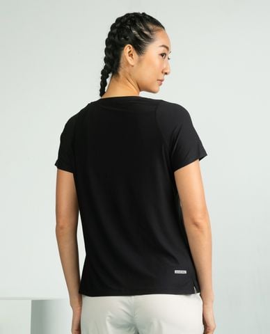  SKECHERS - Áo thun thể thao nữ cổ tròn tay ngắn Performance 