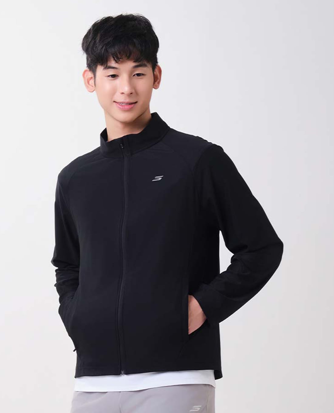 SKECHERS - Áo khoác thể thao nam cổ trụ Performance