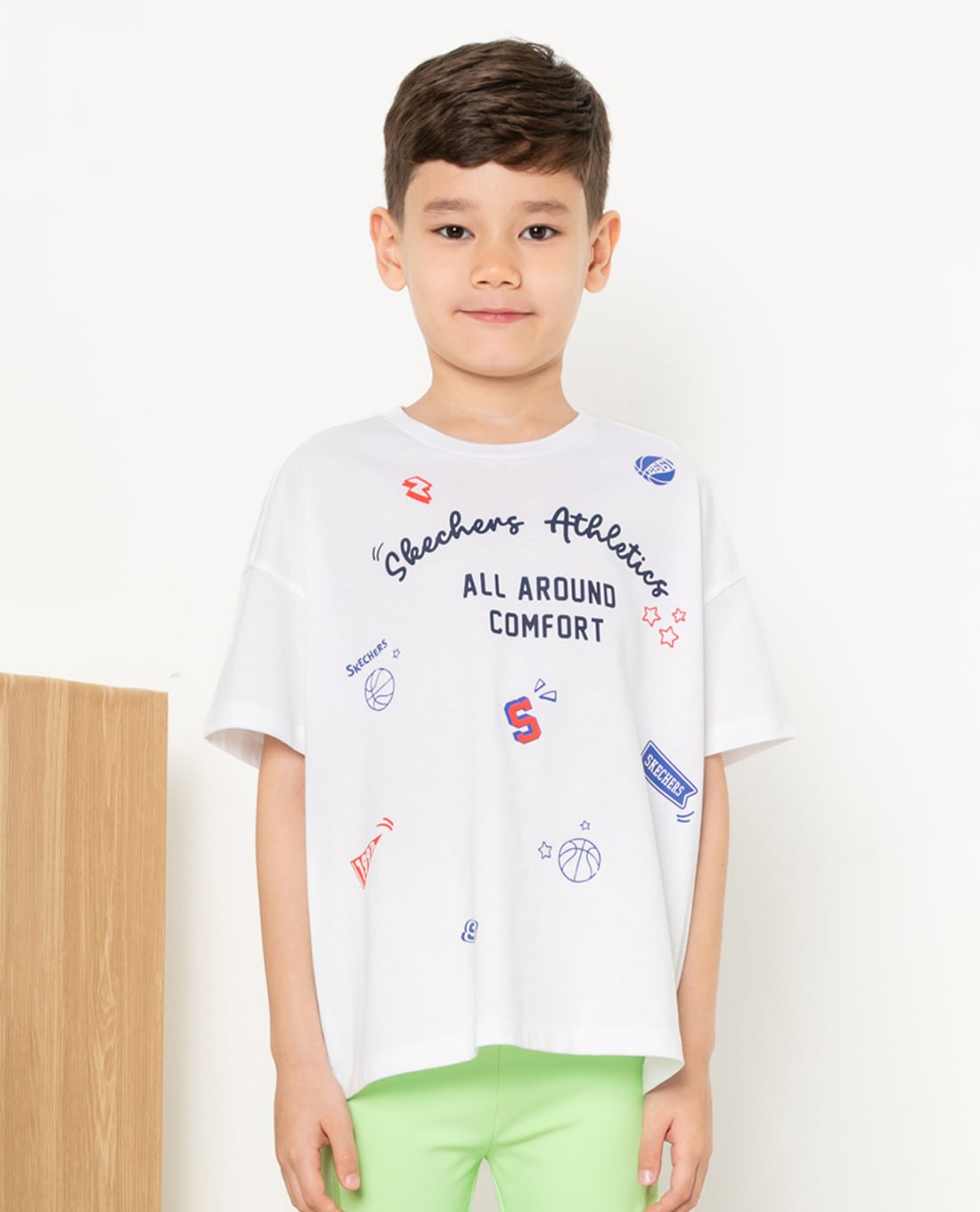 SKECHERS - Áo thun trẻ em tay ngắn Basketball Culture