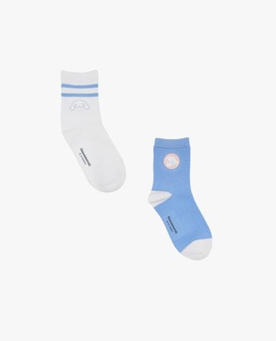  SKECHERS - Set 2 vớ bé gái cổ cao Cinnamoroll 