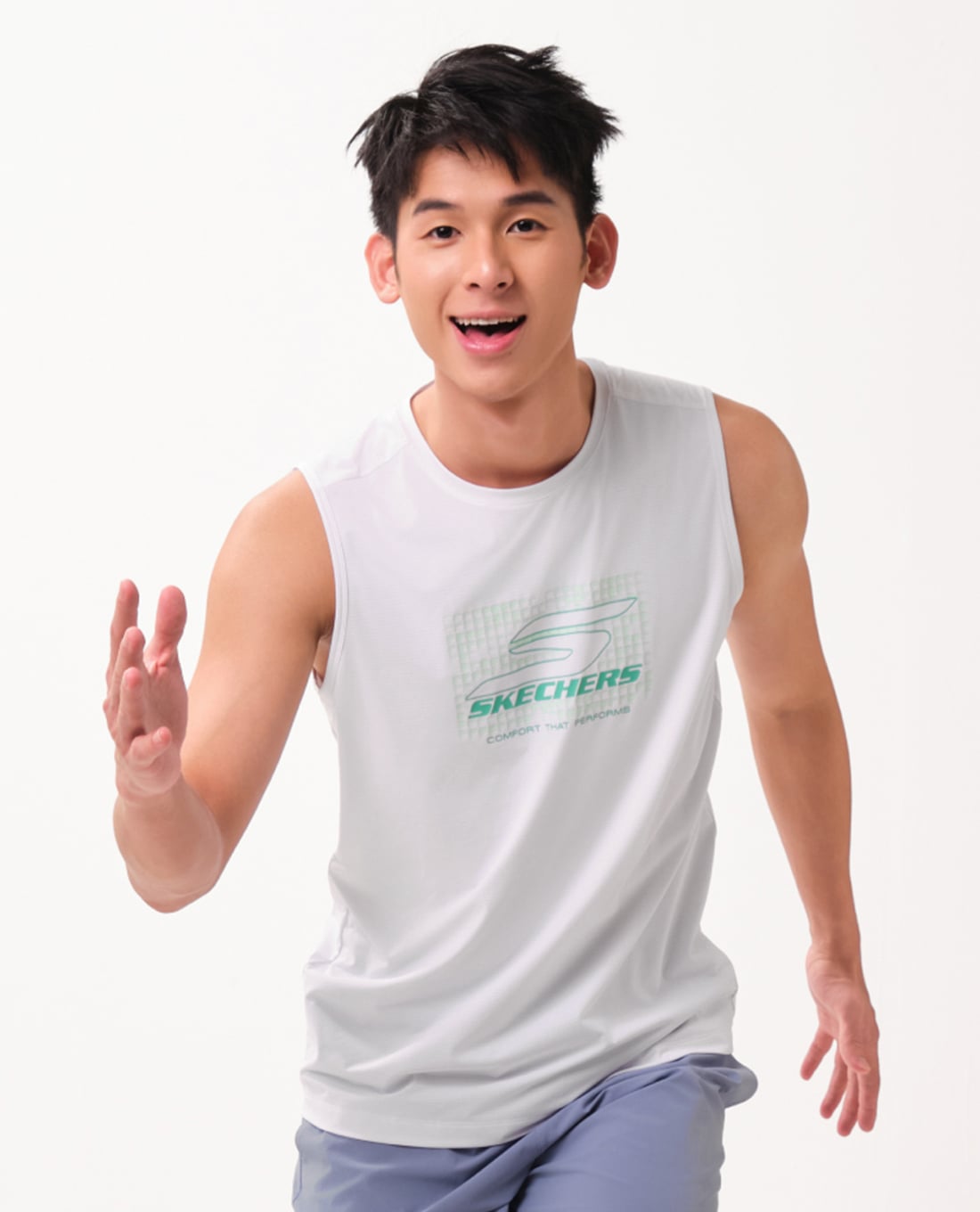 SKECHERS - Áo ba lỗ thể thao nam Performance