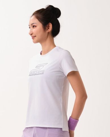  SKECHERS - Áo thun thể thao nữ Running Performance 