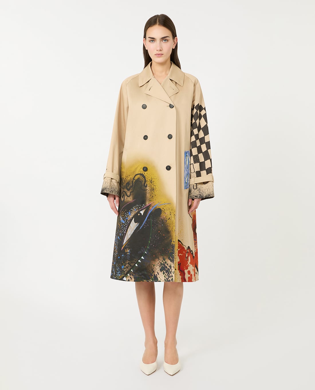 WEEKEND MAX MARA - Áo khoác măng tô nữ hai hàng nút Wkspeccati