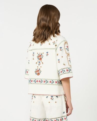  WEEKEND MAX MARA - Áo khoác sơ mi nữ tay lửng Wkdfarsa 