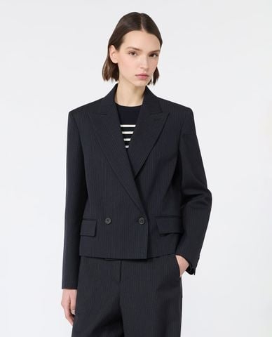  WEEKEND MAX MARA - Áo khoác blazer nữ kẻ sọc Wkdcanapa 