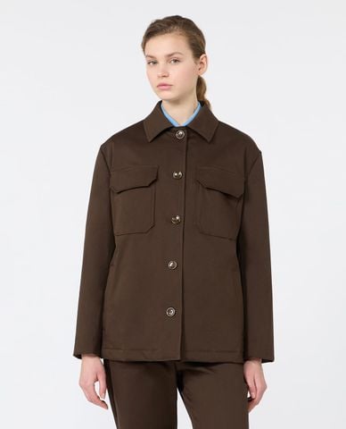  WEEKEND MAX MARA - Áo khoác sơ mi nữ cổ bẻ tay dài Wkselmo 