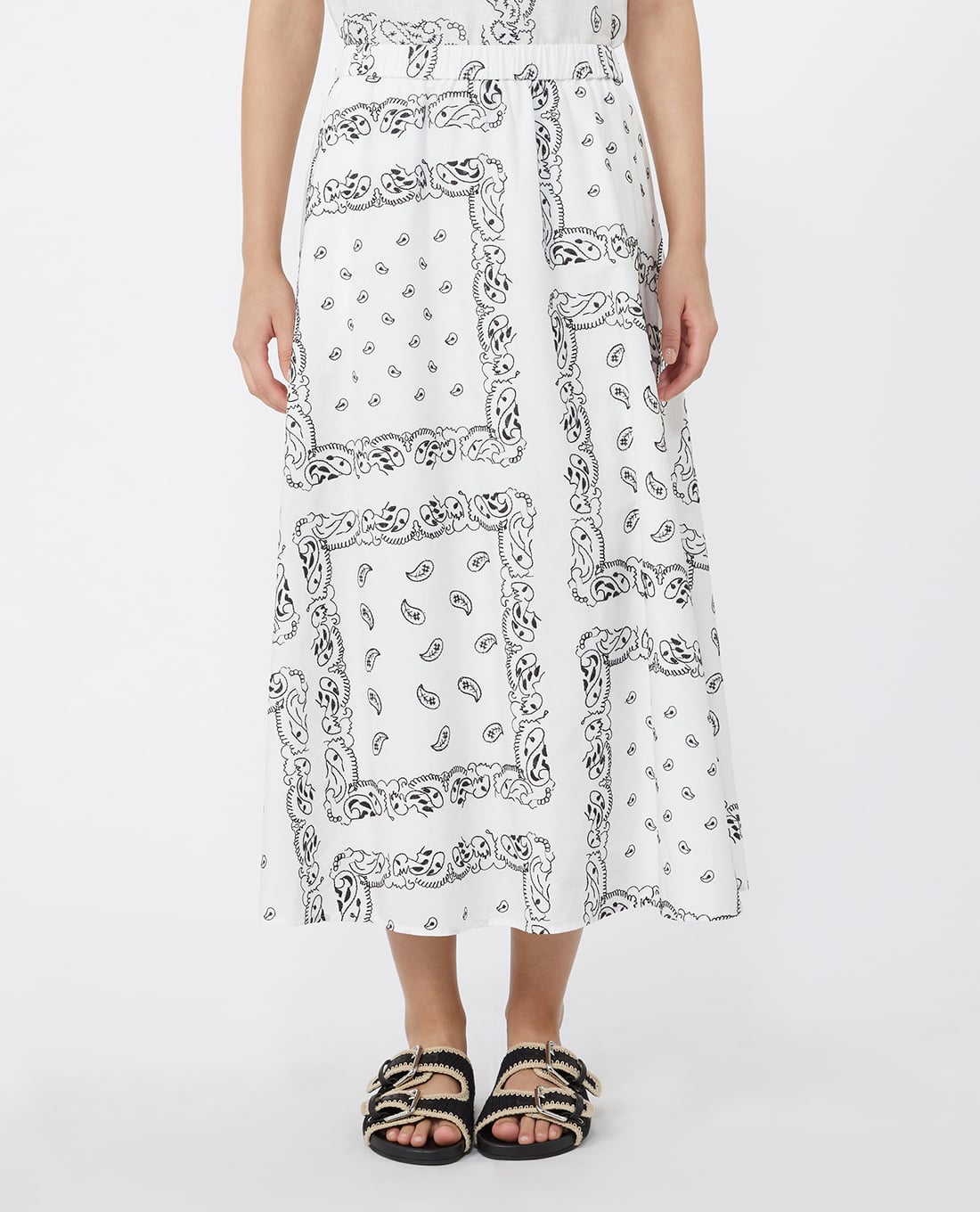 WEEKEND MAX MARA - Chân váy phom suông midi lưng thun Wkdcaravan