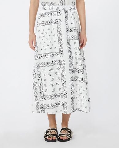  WEEKEND MAX MARA - Chân váy phom suông midi lưng thun Wkdcaravan 