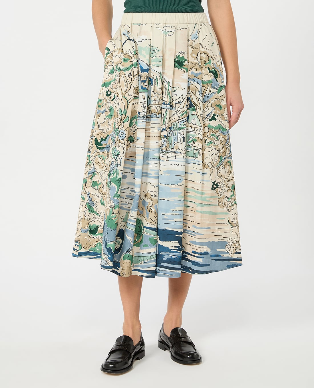 WEEKEND MAX MARA - Chân váy chữ A midi dáng xòe Wkdadepto