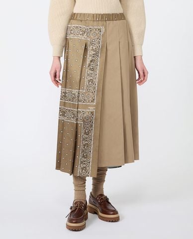  WEEKEND MAX MARA - Chân váy xếp li midi vạt lệch Wkdceci 