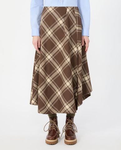 WEEKEND MAX MARA - Chân váy chữ A midi kẻ caro Wkdlanoso 