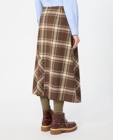  WEEKEND MAX MARA - Chân váy chữ A midi kẻ caro Wkdlanoso 
