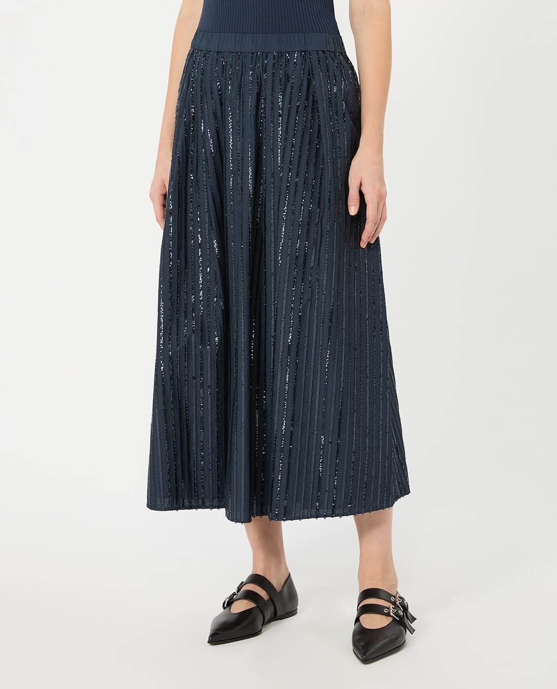 WEEKEND MAX MARA - Chân váy chữ A midi đính sequin Wkdfiordi