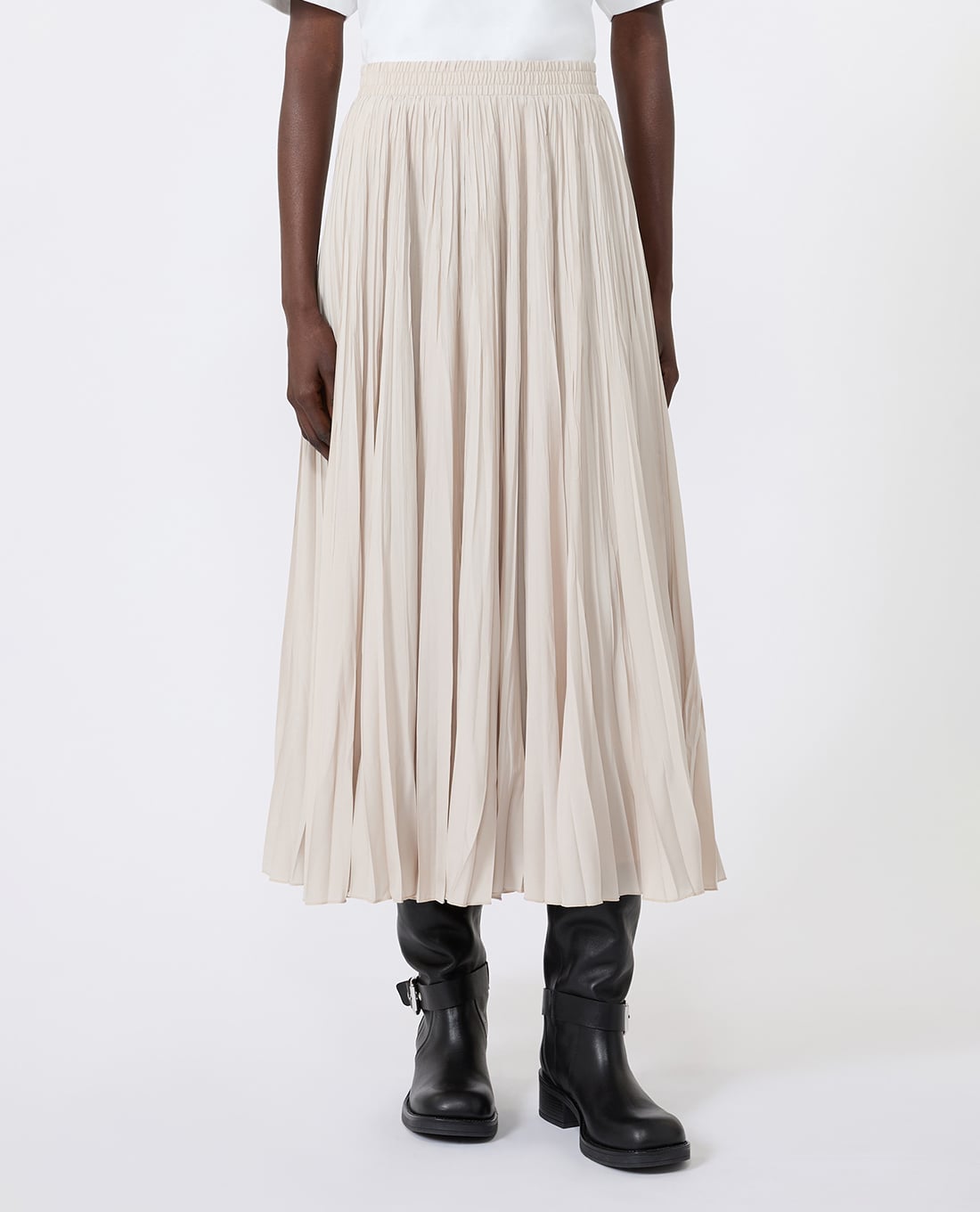 WEEKEND MAX MARA - Chân váy phom suông midi lưng thun Wkdfoggia