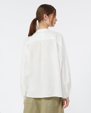  WEEKEND MAX MARA - Áo sơ mi nữ cổ tàu tay dài Wkdestro 