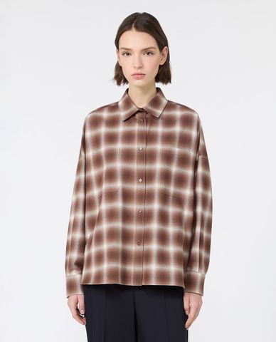  WEEKEND MAX MARA - Áo sơ mi nữ tay dài kẻ caro Wksfiorito 