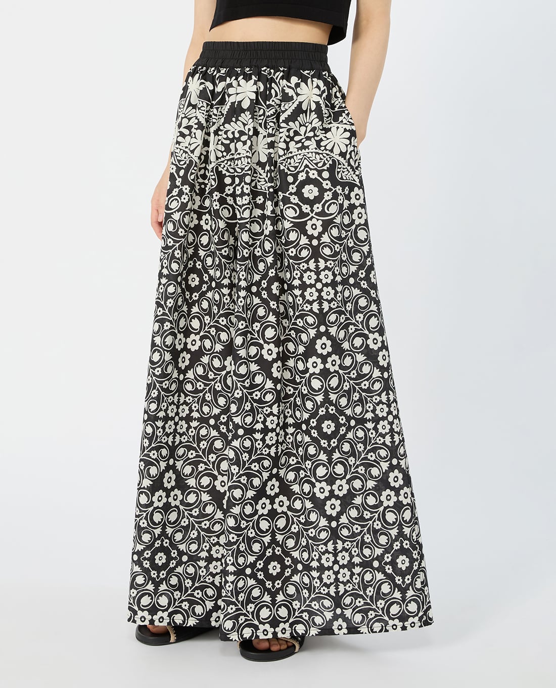 WEEKEND MAX MARA - Quần nữ ống rộng lưng thun Wkipalanca