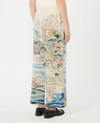  WEEKEND MAX MARA - Quần nữ ống rộng lưng thun Wkdcurva 