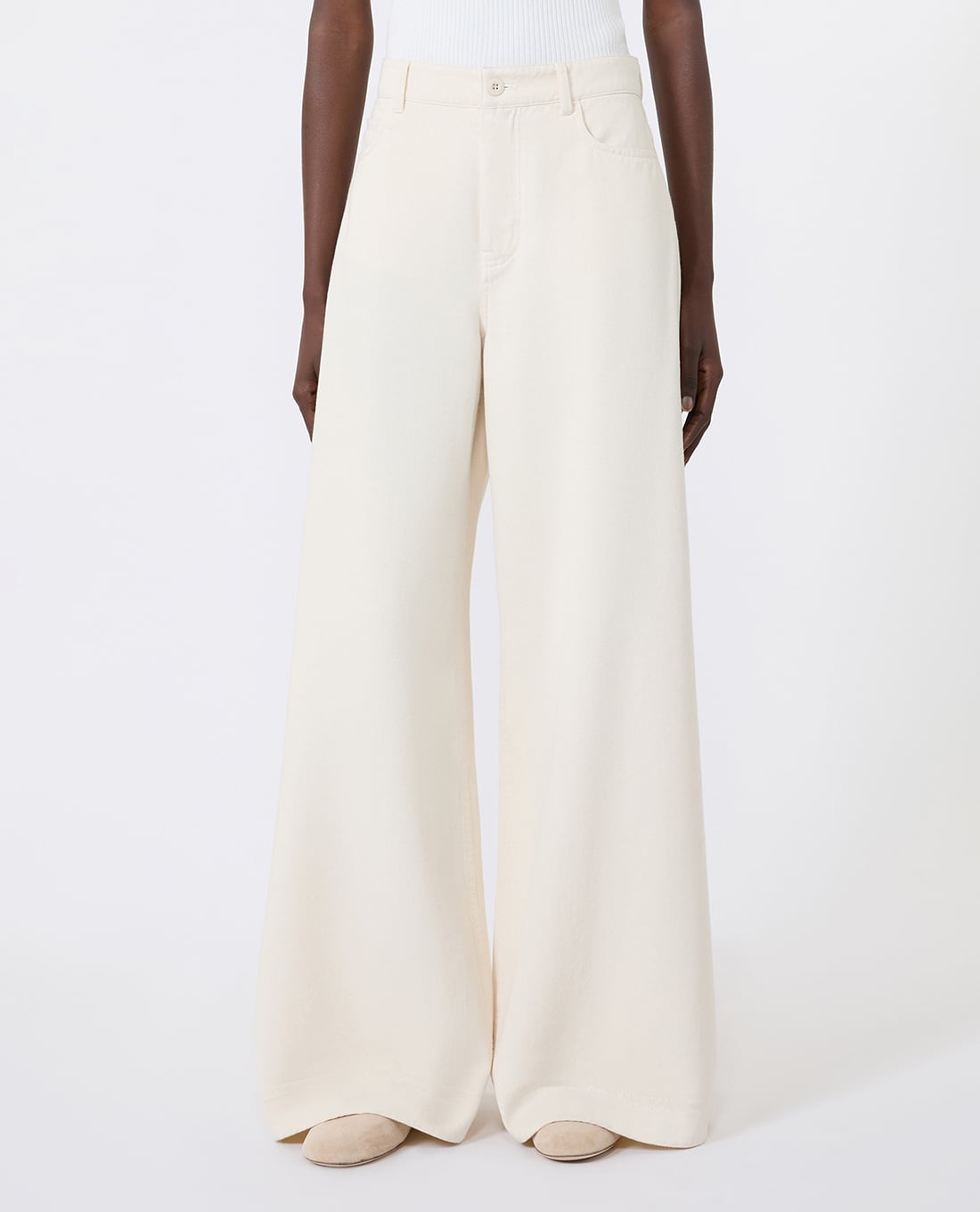 WEEKEND MAX MARA - Quần jeans nữ ống rộng Wkdcanneti