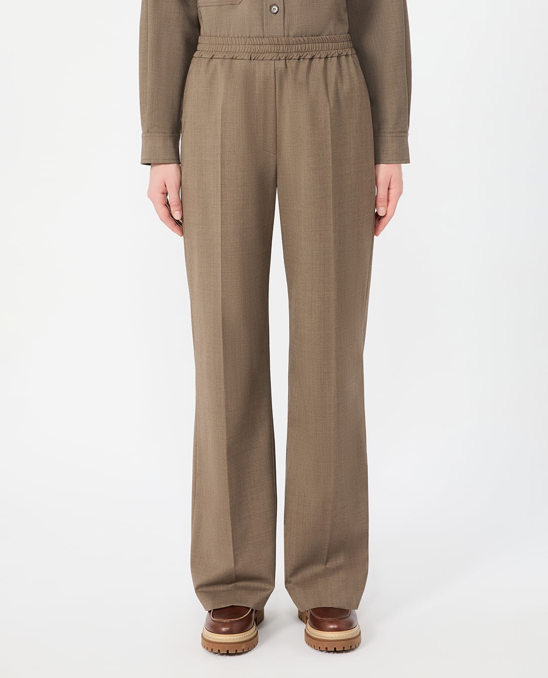 WEEKEND MAX MARA - Quần nữ ống đứng lưng thun Wkdpetra