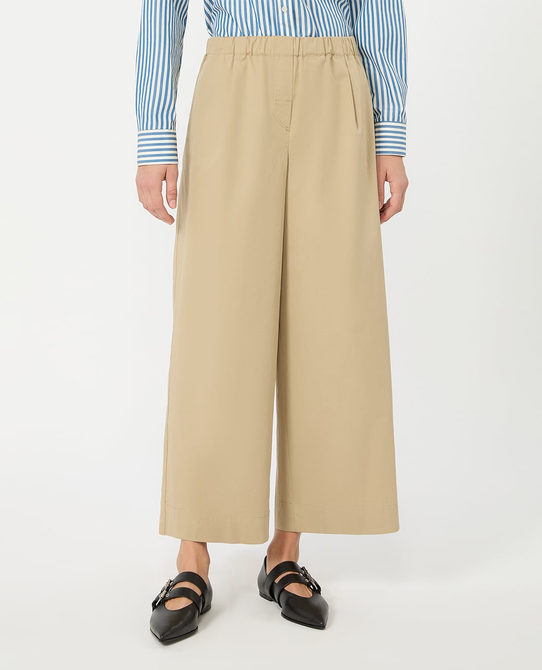 WEEKEND MAX MARA - Quần nữ ống rộng lưng thun Wkdlibero