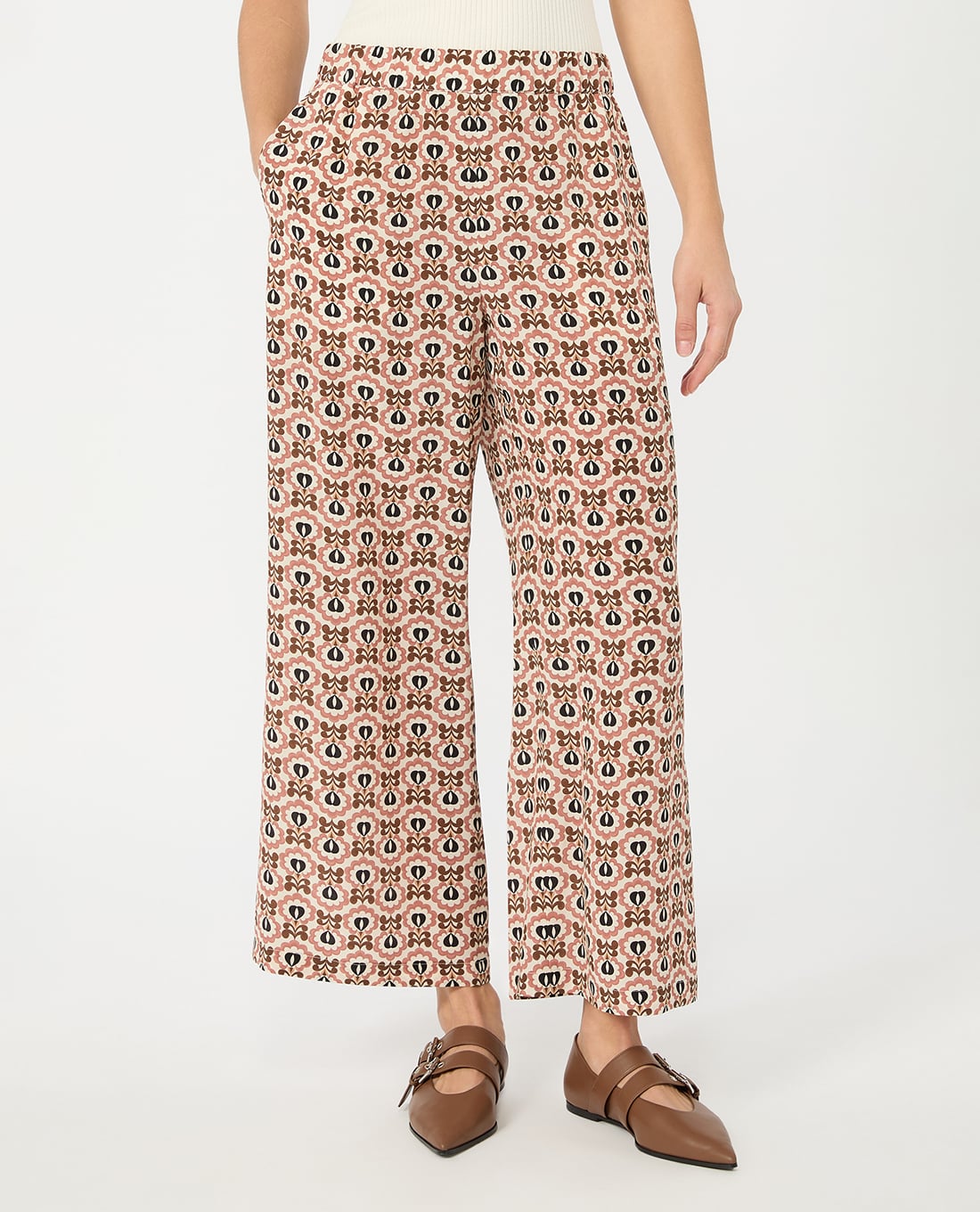 WEEKEND MAX MARA - Quần nữ ống rộng in họa tiết Wkdusebio