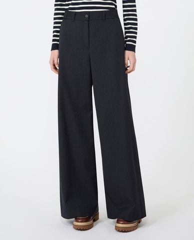  WEEKEND MAX MARA - Quần nữ ống rộng kẻ sọc Wkdbravo 