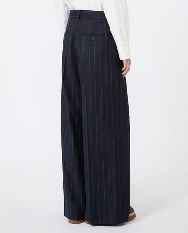 WEEKEND MAX MARA - Quần nữ ống rộng kẻ sọc Wkdnebbie 