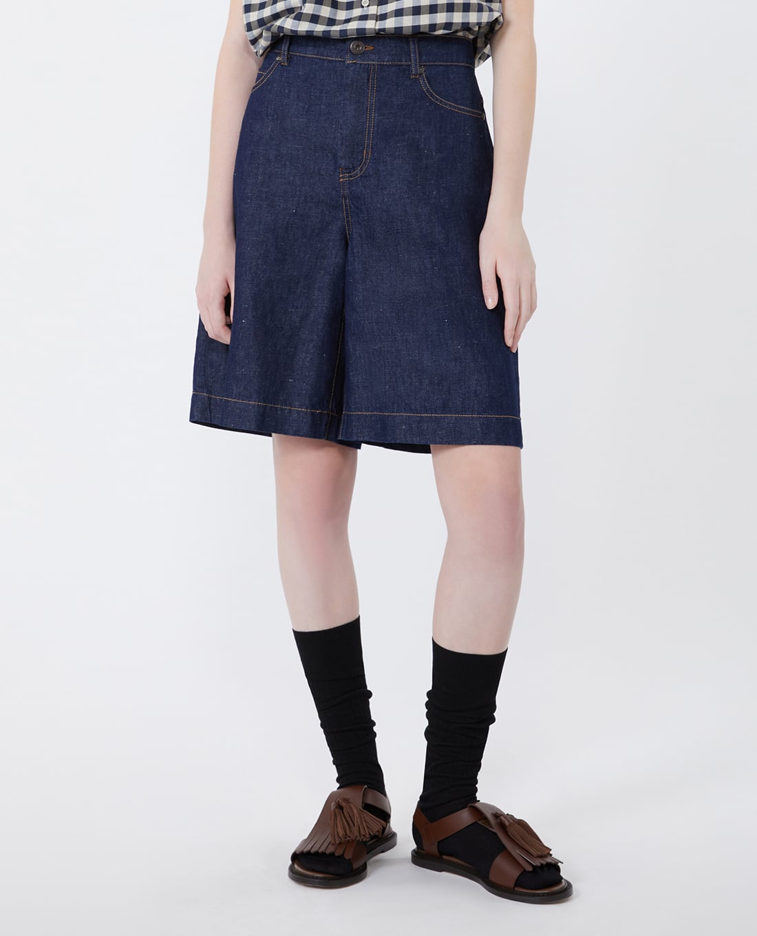 WEEKEND MAX MARA - Quần short jeans nữ ống rộng Wkdozono