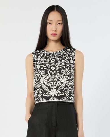 WEEKEND MAX MARA - Áo sát nách nữ phom croptop Wkifanale 
